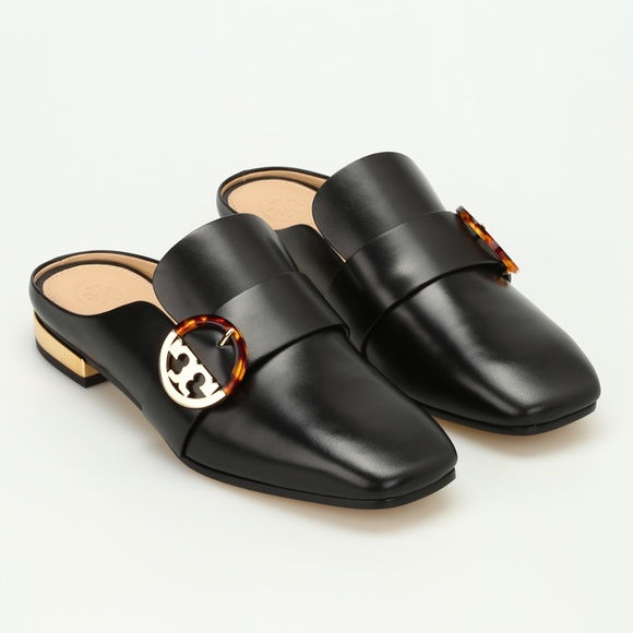 Tory Burch - Sydney Backless Loafers - Black - Size 6.5 - Picture 1 of 8